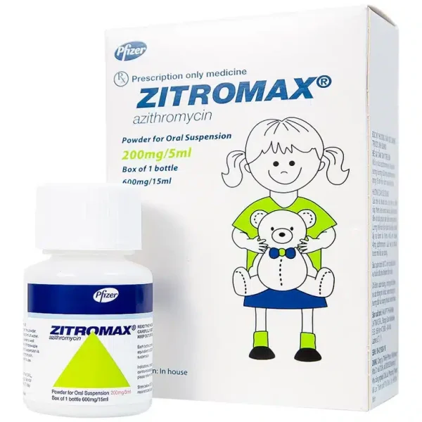 Bột pha hỗn dịch uống Zitromax 200mg/5ml Pfizer – Điều trị nhiễm khuẩn hiệu quả (15ml)