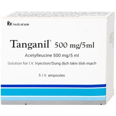 Tanganil 500mg/5ml Pierre Fabre - Thuốc tiêm điều trị chóng mặt (5 ống x 5ml)