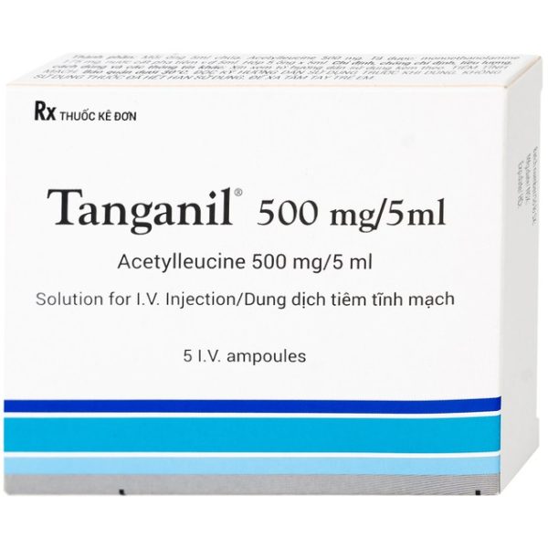 Tanganil 500mg/5ml Pierre Fabre - Thuốc tiêm điều trị chóng mặt (5 ống x 5ml)