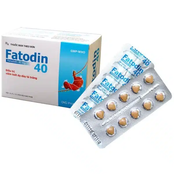 Fatodin 40 DHG – Điều trị viêm loét dạ dày – tá tràng (Hộp 10 vỉ x 10 viên)