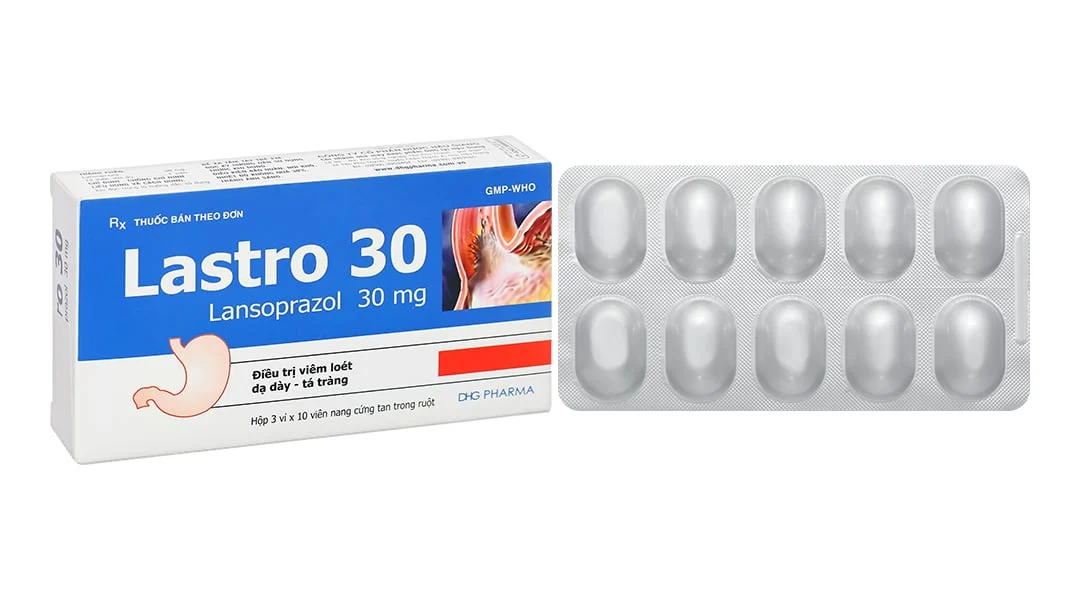 Lastro 30mg DHG Pharma – Điều trị viêm thực quản và loét dạ dày – tá tràng (Hộp 3 vỉ x 10 viên) 1 Lastro 30mg DHG Pharma – Điều trị viêm thực quản và loét dạ dày – tá tràng (Hộp 3 vỉ x 10 viên)