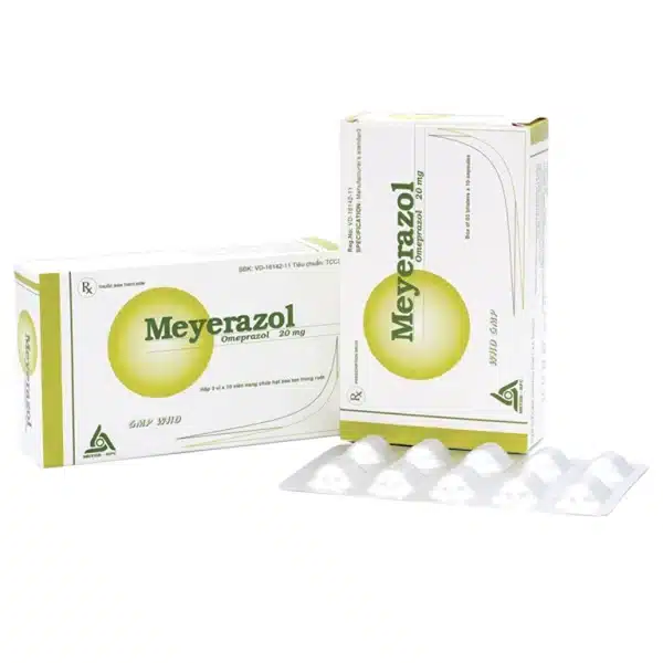 Meyerazol 20mg Meyer - Điều trị trào ngược dịch dạ dày, thực quản (3 vỉ x 10 viên)