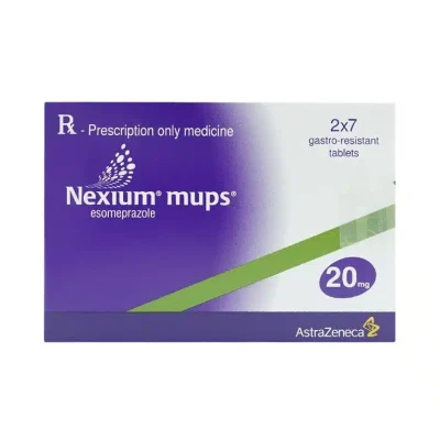 Nexium Mups 20mg AstraZeneca - Điều trị trào ngược dạ dày - thực quản, loét dạ dày, ợ chua(2 vỉ x 7 viên)