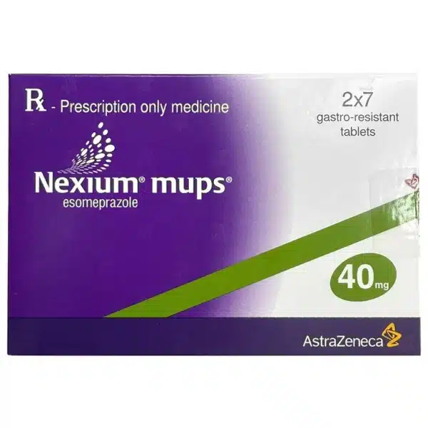 Nexium Mups 40mg AstraZeneca – Điều trị trào ngược dạ dày – thực quản, loét dạ dày, ợ chua(2 vỉ x 7 viên)