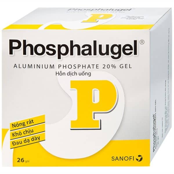 Phosphalugel Sanofi - Cải thiện các triệu chứng viêm loét dạ dày, thực quản (26 gói x 20g)