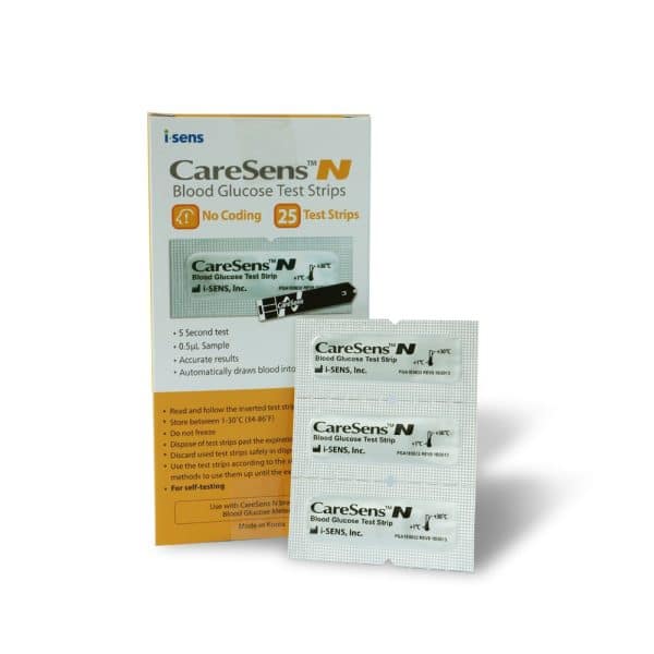 Que thử đường huyết CareSens N dạng vỉ 25 Test - Dùng cho máy đo đường huyết CareSens N, Premier, Mini
