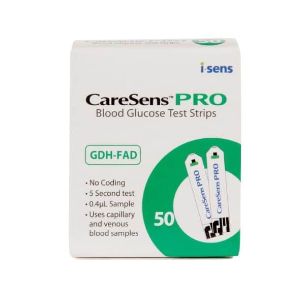 Que thử đường huyết CareSens Pro dạng lọ 50 Test – Dùng cho máy đo đường huyết CareSens Dual, Pro