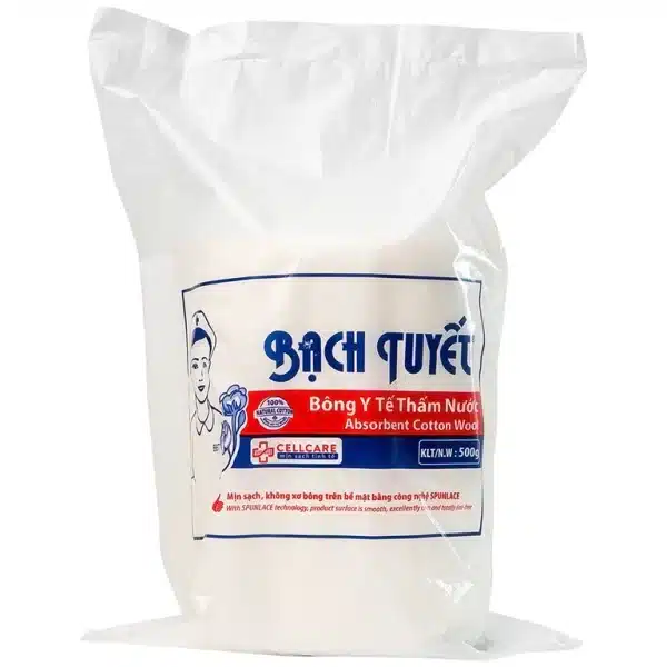 Bông y tế thấm nước Bạch Tuyết 500g