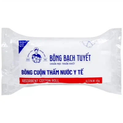 Bông cuộn thấm nước y tế Bạch Tuyết - Dùng trong y tế và chăm sóc cá nhân (45g)