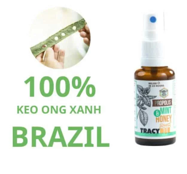 Keo ong xanh Tracybee Propolis Mint & Honey – Xịt họng giúp giảm đau, viêm họng, ho (30ml) 4 Keo ong xanh Tracybee Propolis Mint & Honey – Xịt họng giúp giảm đau, viêm họng, ho (30ml) - Ảnh 4