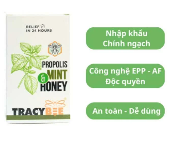 Keo ong xanh Tracybee Propolis Mint & Honey – Xịt họng giúp giảm đau, viêm họng, ho (30ml) 2 Keo ong xanh Tracybee Propolis Mint & Honey – Xịt họng giúp giảm đau, viêm họng, ho (30ml) - Ảnh 2