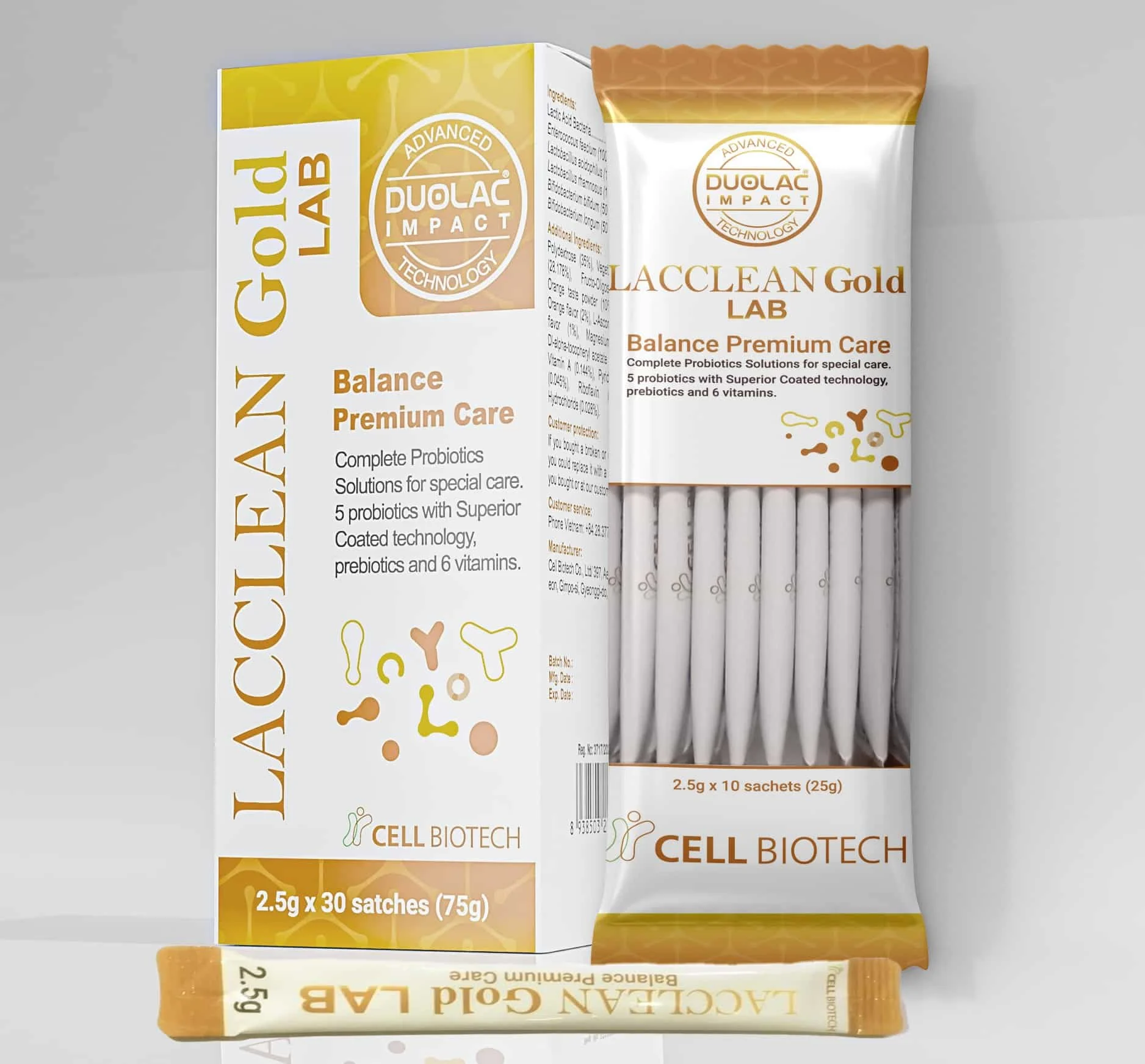 Lacclean Gold LAB Hàn Quốc - Men vi sinh bổ sung lợi khuẩn (Hộp 30 gói) 3 Lacclean Gold LAB Hàn Quốc - Men vi sinh bổ sung lợi khuẩn (Hộp 30 gói) - Ảnh 3