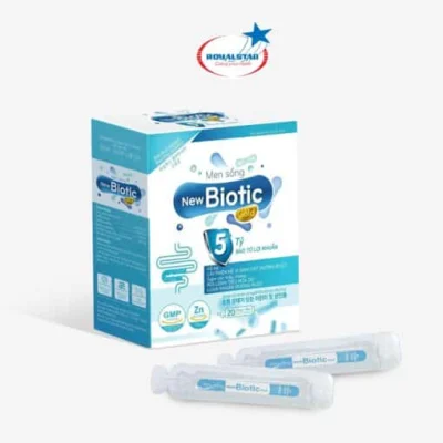 Men sống New Biotic Gold - Hỗ trợ giảm các triệu chứng rối loạn tiêu hóa phân sống (Hộp 4 vỉ x 5 ống)