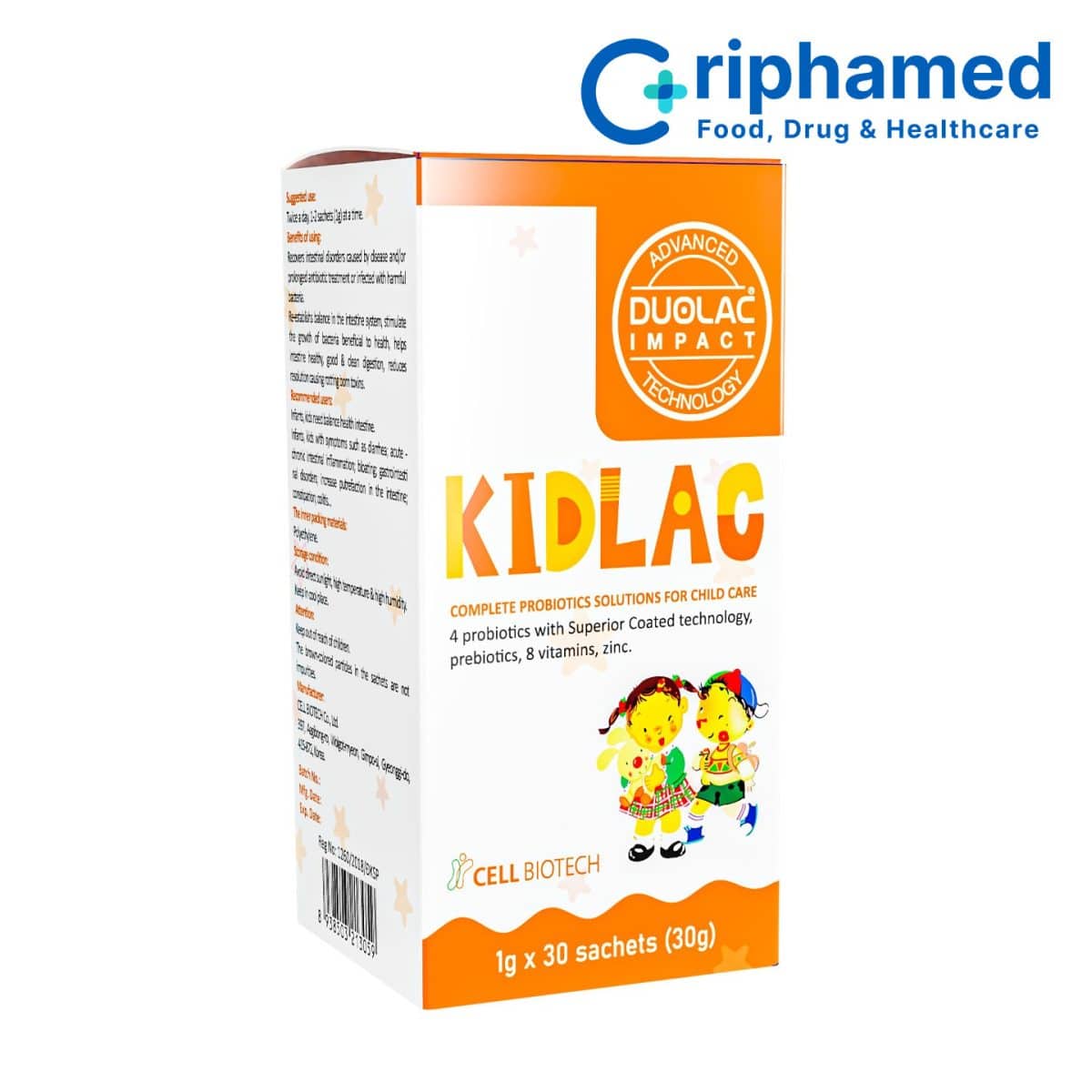 Men vi sinh ho tro tieu hoa cho tre Kidlac 2