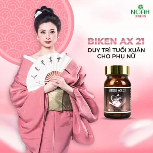 BIKEN AX 21 Nhật Bản - Viên uống bổ sung nội tiết tố nữ (Hộp 90 viên) 3 BIKEN AX 21 Nhật Bản - Viên uống bổ sung nội tiết tố nữ (Hộp 90 viên) - Ảnh 3