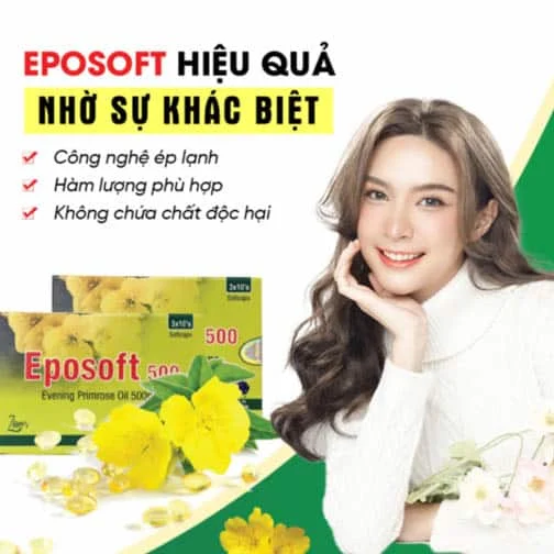 Eposoft 500 Úc - Viên uống cân bằng nội tiết tố, làm đẹp da (Hộp 30 viên) 3 Eposoft 500 Úc - Viên uống cân bằng nội tiết tố, làm đẹp da (Hộp 30 viên) - Ảnh 3